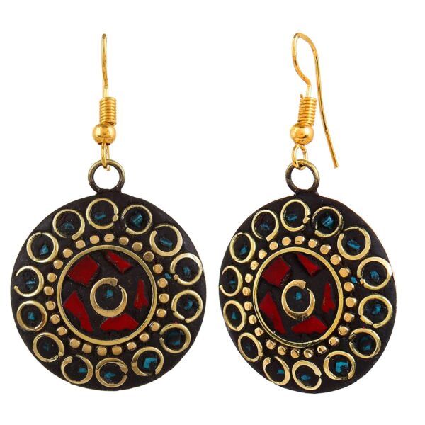 YouBella Jewellery set for Women Stylish Latest Tibetan Pendant Necklace with Earrings for Women & Girls (Gift) Tribal Necklace Jewellery Beads Necklace - Image 7