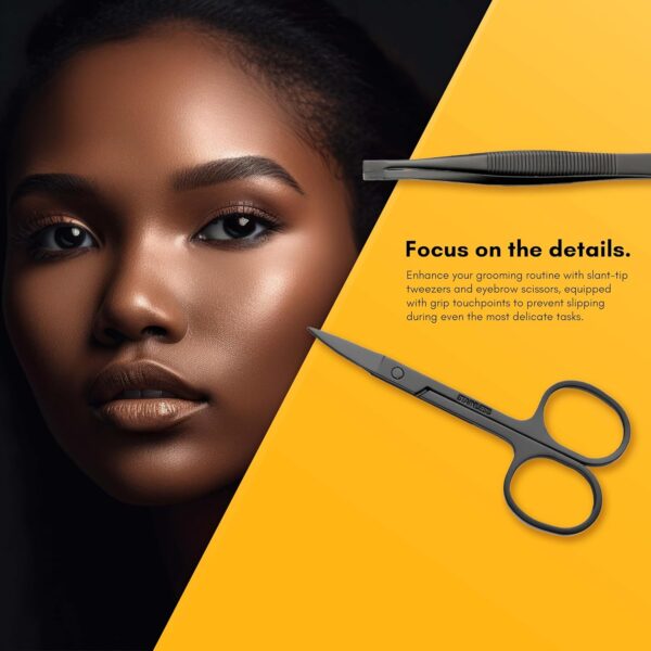 Beauté Secrets Essentials Manicure Set Nail Clippers, Stainless Steel Nail Scissors Grooming Kit, Acne needle, Blackhead Tool Leather Travel Case (Yellow) - Image 6