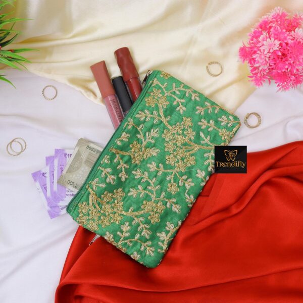 Trendifly Embroidery Wedding Return Gift for Women Wholesale Bridal Traveling potli Bag with Zipper for Ladies Baby Shower Shagun Purse Gifting Haldi Mehandi for Girl - Image 3