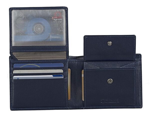 URBAN FOREST Sherlock Blue Leather Wallet, Keyring & Pen Combo Gift Set for Men - Image 5