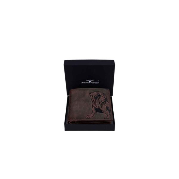 URBAN FOREST Leo Vintage Brown Leather Wallet for Men - Image 3