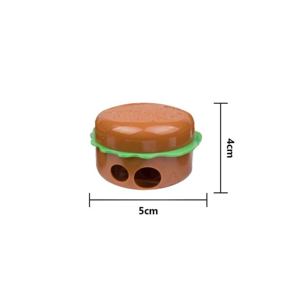 VR Creatives Burger Sharpener for Kids - Sharpener for Pencil Sharpener for Kids Stylish, Stationary Set for Kids, Pencil Sharpener Machine for Kids Stationary Items - Return Gifts Pack of 2 pcs - Image 2