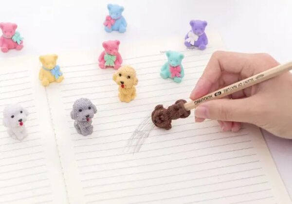 AK-Store (Set of 5) 3D Cartoon Shape Rubber Pencil Erasers, Stationery for Kids School Boys Girls, Birthday Return Gifts (Dogs) - Image 4