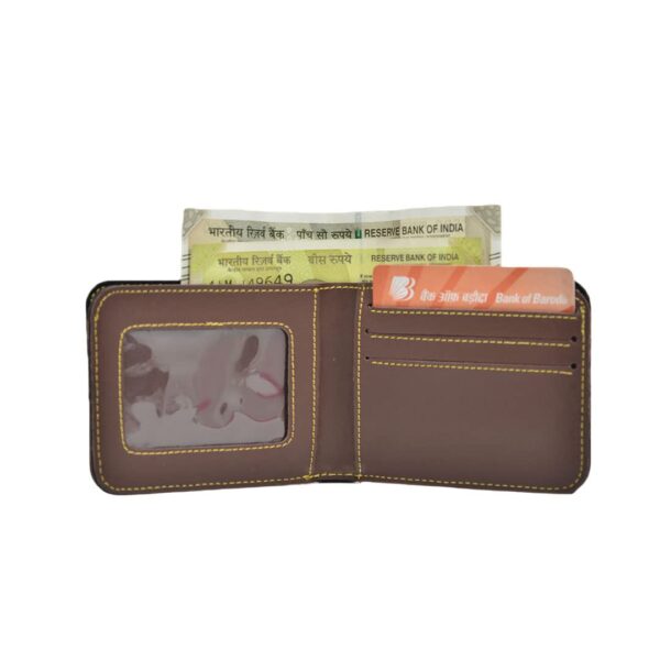 AS Store Customized Name Wallet for Men with Personalized 12 Font Name and 38 Charm Gift for Your Loved Once - Brown - Image 4