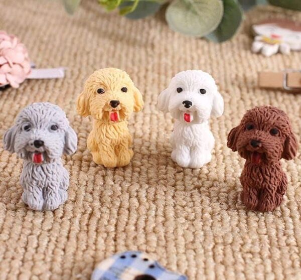 AK-Store (Set of 5) 3D Cartoon Shape Rubber Pencil Erasers, Stationery for Kids School Boys Girls, Birthday Return Gifts (Dogs) - Image 2