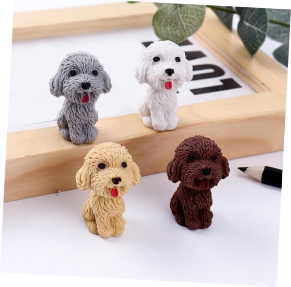 AK-Store (Set of 4) 3D Cartoon Animal Shape Rubber Pencil Erasers, Stationery for Kids School Boys Girls, Birthday Return Gifts (Dog Pups) - Image 3