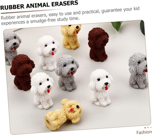 AK-Store (Set of 4) 3D Cartoon Animal Shape Rubber Pencil Erasers, Stationery for Kids School Boys Girls, Birthday Return Gifts (Dog Pups) - Image 9