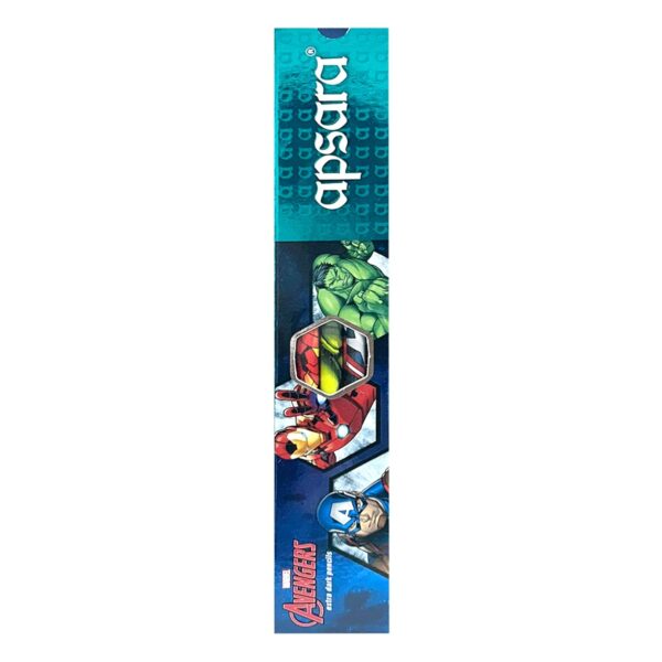 Apsara Marvel Avengers Pencil, Round Body for Strong Grip, Marvel Pencils, Avengers Pencil, Super Fun Pencils for Kids, Easy Sharpening, Extra Dark, Free Sharpener & Eraser (Pack of 10) - Image 2