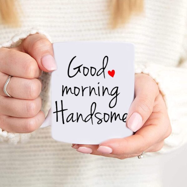waohhARTZ Wedding Gift for Couples, Gift Item for Marriage, Couple Mugs for Husband and Wife, Ceramic Coffee Mug Set of 2 (11oz) White (2) Pcs - Image 3