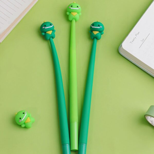 VR Creatives (2 pcs Dinosaur Pen For Kids Gel Pen For Boys Stylish Return Gifts Pen For Gifts School Stationary Item Return Gifts Birthday Party - Image 3