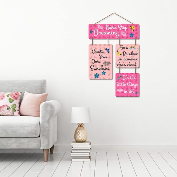 Artvibes Motivational Quote Decorative Wall Art MDF Wooden Wall Hanger for Living Room | Bedroom | Home Decor | Office | Gift | Quotes Decor Item | Wall Hanging For Home Decoration (WH_6501N) - Image 3