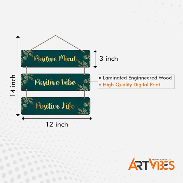 Artvibes Designer Wooden Hanging for Home Decor | Office | Living Room |Bedroom | Gifts | Positive Quotes Decorative Items | House Decoration | Artworks Wall Hangings (WH_5310N) - Image 6
