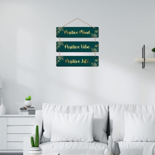 Artvibes Designer Wooden Hanging for Home Decor | Office | Living Room |Bedroom | Gifts | Positive Quotes Decorative Items | House Decoration | Artworks Wall Hangings (WH_5310N) - Image 3