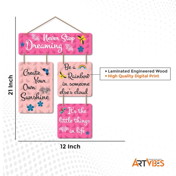 Artvibes Motivational Quote Decorative Wall Art MDF Wooden Wall Hanger for Living Room | Bedroom | Home Decor | Office | Gift | Quotes Decor Item | Wall Hanging For Home Decoration (WH_6501N) - Image 6