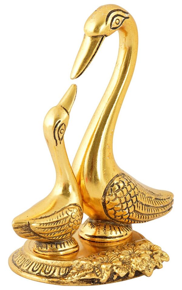 Webelkart Metal Kissing Duck Showpiece for Home and Office Decor Decor- Decorative Items for Home, Antique Home Decor (6 Inches) - Image 4