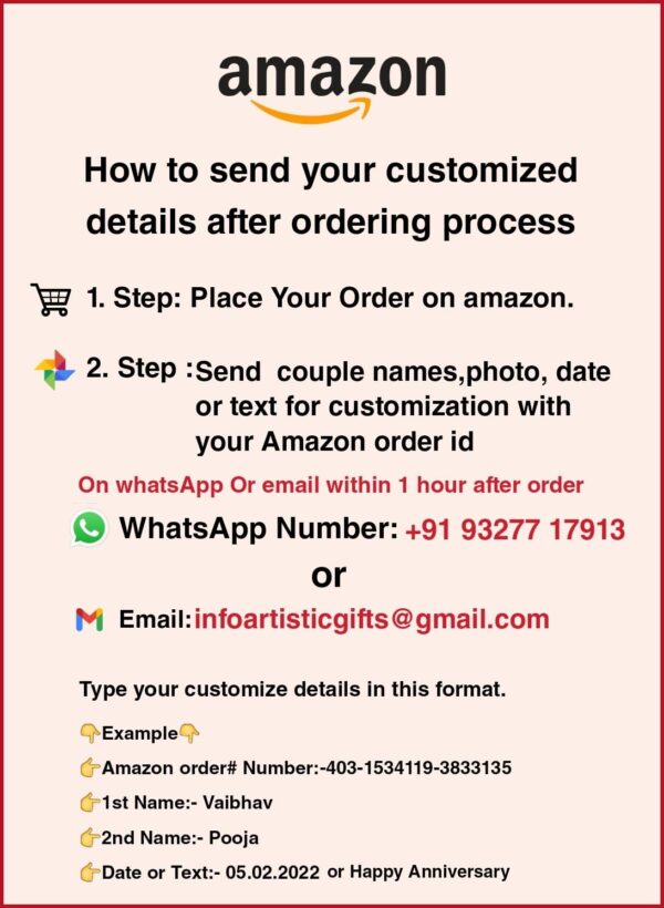 Artistic Gifts 3D Illusion Personalized LED Table Lamp for Couples| Customized Name Night Lamp for Wedding Marriage Anniversary| Wedding Return Couple Gift for Friend, Parents, Wife, Husband. Design 2 - Image 7