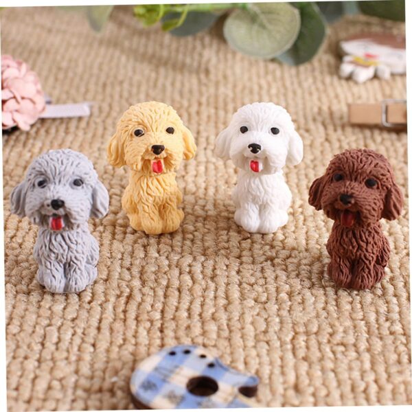 AK-Store (Set of 4) 3D Cartoon Animal Shape Rubber Pencil Erasers, Stationery for Kids School Boys Girls, Birthday Return Gifts (Dog Pups) - Image 4
