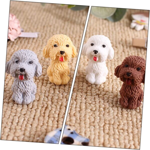 AK-Store (Set of 4) 3D Cartoon Animal Shape Rubber Pencil Erasers, Stationery for Kids School Boys Girls, Birthday Return Gifts (Dog Pups) - Image 8