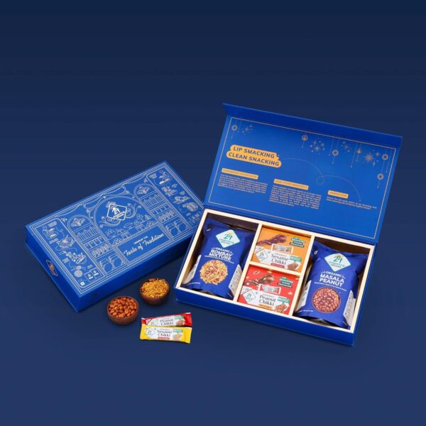 24 Mantra Organic Festive Collection | Celebrate Every Occasion with Traditional Snacks – Ideal for Festivals and Gifting: Masala Peanuts, Bombay Mixture, Peanut Chikki, Sesame Chikki | A Thoughtful Gift for Your Loved Ones - 800 Grams - Image 7