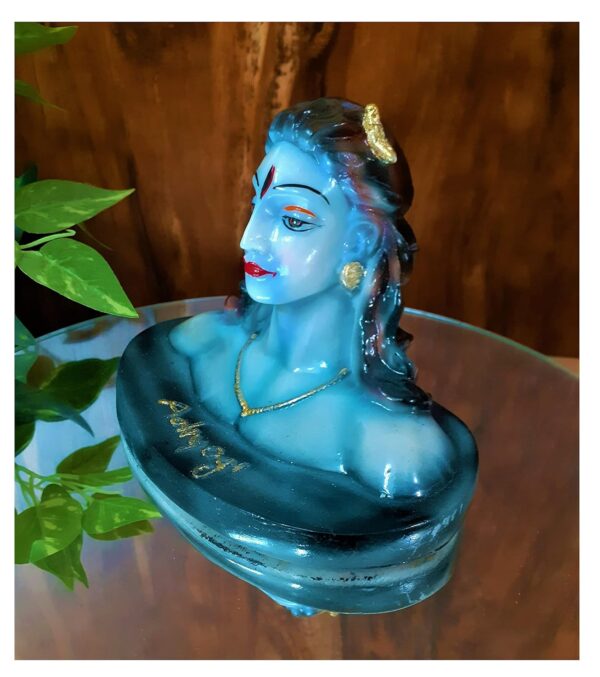 AFTERSTITCH Aadi Yogi Shiva Statue for Car Dashboard Home Living Room Decoration Pooja Mandir Garden Gift Items for House Warming Ceremony Marriage Wedding (Aadi Yogi Shiva Coloured) - Image 5