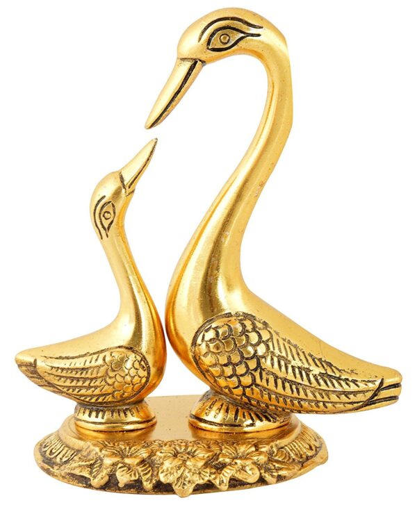 Webelkart Metal Kissing Duck Showpiece for Home and Office Decor Decor- Decorative Items for Home, Antique Home Decor (6 Inches) - Image 2