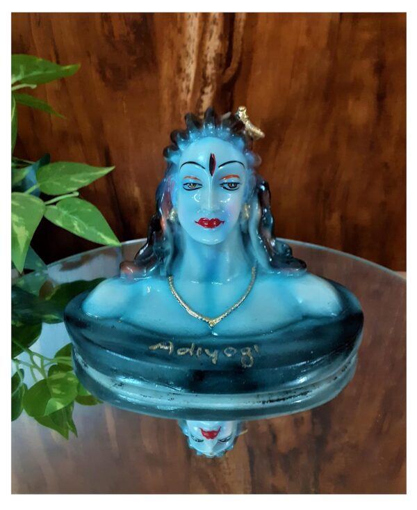 AFTERSTITCH Aadi Yogi Shiva Statue for Car Dashboard Home Living Room Decoration Pooja Mandir Garden Gift Items for House Warming Ceremony Marriage Wedding (Aadi Yogi Shiva Coloured) - Image 2