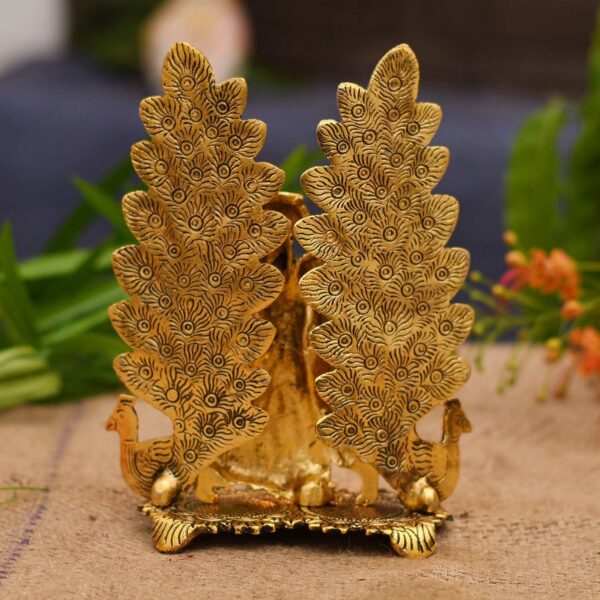 Amazon Brand - Umi Metal Radha Krishna Idol Showpiece Diya with Gift Box, Wedding Anniversary Marriage House Warming Ceremony Gifts Gift Items Diwali Decoration Items (Set of 1) - Image 6