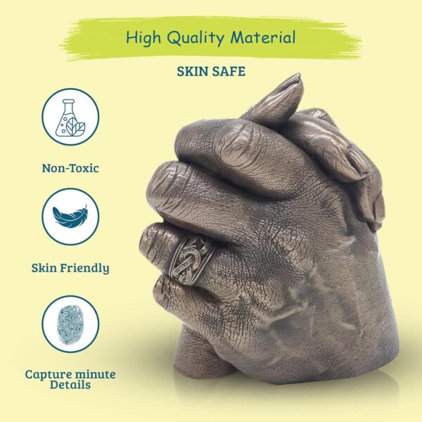 Bawy Hand Casting kit for Couple. Hand Casting kit memorable Gift for Marriage, Anniversary, Valentine, and Birthday - Image 5