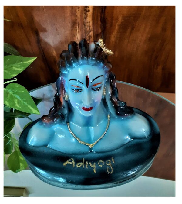 AFTERSTITCH Aadi Yogi Shiva Statue for Car Dashboard Home Living Room Decoration Pooja Mandir Garden Gift Items for House Warming Ceremony Marriage Wedding (Aadi Yogi Shiva Coloured) - Image 4