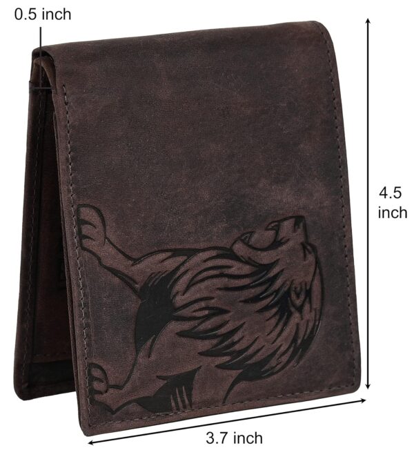 URBAN FOREST Leo Vintage Brown Leather Wallet for Men - Image 7