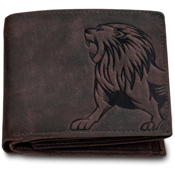 URBAN FOREST Leo Vintage Brown Leather Wallet for Men - Image 2
