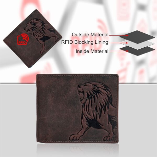 URBAN FOREST Leo Vintage Brown Leather Wallet for Men - Image 8