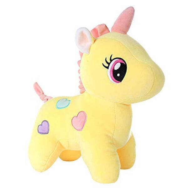 Babique Unicorn Teddy Bear Plush Soft Toy Cute Kids Birthday Animal Baby Boys/Girls (25 Cm, Yellow) - Image 2