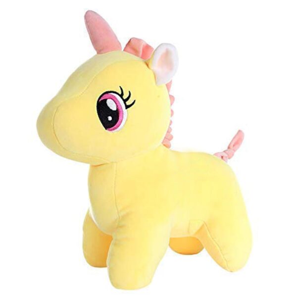 Babique Unicorn Teddy Bear Plush Soft Toy Cute Kids Birthday Animal Baby Boys/Girls (25 Cm, Yellow) - Image 3