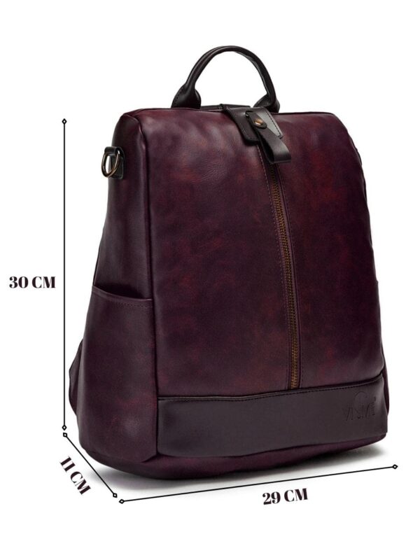 VISMIINTREND Leather Backpack for Women, Stylish Bags for Girls, Shoulder Purse, Trendy Ladies Hand Bag, Daily Use, Office/Travel/College/Work/Picnic, Birthday Gift for Wife/Sister, Latest - Image 9