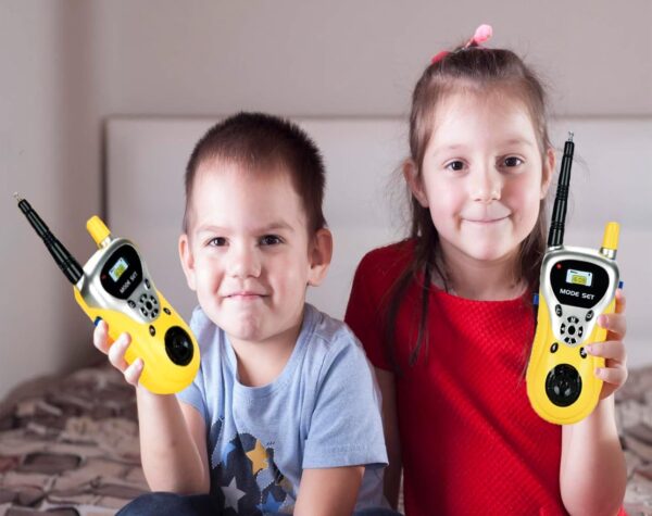 VGRASSP Walkie Talkie Toys for Kids 2 Way Radio Toy for 3-12 Year Old Boys Girls, Up to 20 Meter Outdoor Range Yellow - Image 3