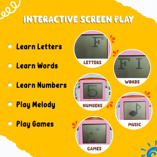 Wembley Educational Kids Laptop for 2-5 Years Boys Girls Computer Toys for 3 Years Ideal Birthday Gift Fun Activity Learning Alphabet, Letter, Words, Games, Mathematics, Music, Logic Memory Tool - Image 4