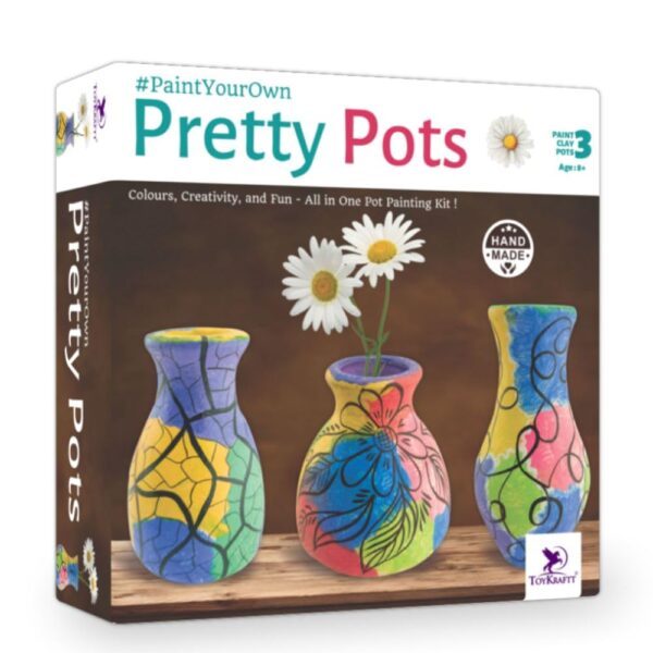TOYKRAFTT Pot Painting kit for Kids| Art and Craft Kit for Kids 8 to 12 Years Old| Gifts for Girls Boys| Paint Your Own Pretty Pots for Birthday and Return Gifts - Image 2