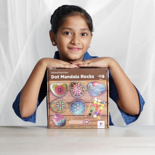 TOYKRAFTT Stone Rock Painted Dot Mandalas Painting Kit for Kids| Mandala Art Kit for Kids Gift for Boys Girls Age 8 to 12 Years Old Multicolor - Image 3