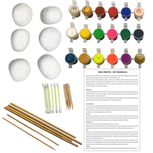 TOYKRAFTT Stone Rock Painted Dot Mandalas Painting Kit for Kids| Mandala Art Kit for Kids Gift for Boys Girls Age 8 to 12 Years Old Multicolor - Image 4