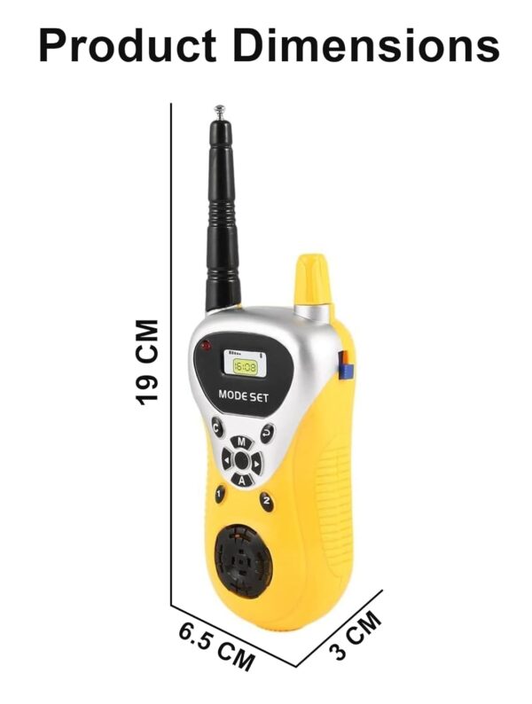 VGRASSP Walkie Talkie Toys for Kids 2 Way Radio Toy for 3-12 Year Old Boys Girls, Up to 20 Meter Outdoor Range Yellow - Image 4