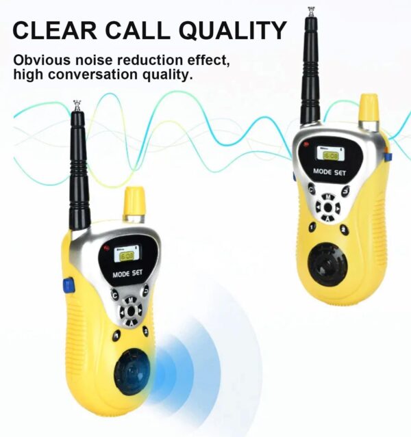VGRASSP Walkie Talkie Toys for Kids 2 Way Radio Toy for 3-12 Year Old Boys Girls, Up to 20 Meter Outdoor Range Yellow - Image 8