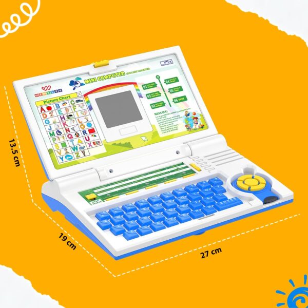 Wembley Educational Kids Laptop for 2-5 Years Boys Girls Computer Toys for 3 Years Ideal Birthday Gift Fun Activity Learning Alphabet, Letter, Words, Games, Mathematics, Music, Logic Memory Tool - Image 3