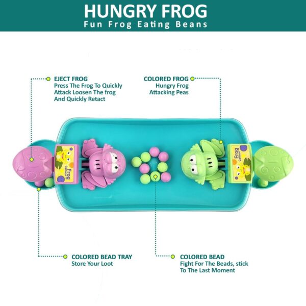 Wembley Hungry Frog Games Eating Beans Games | Indoor Games Interactive Game Toy of Family Board Games for Kids | Interactive Game Toys Multiplayer Game for 2 Player - Image 5