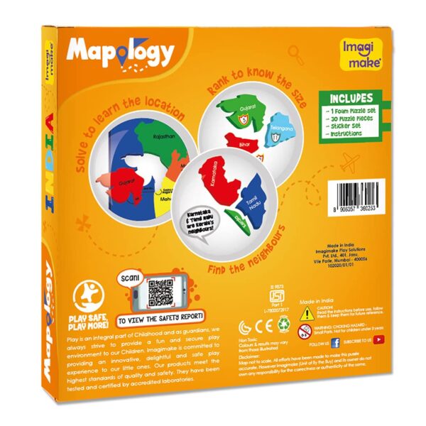 Imagimake Mapology India Map Puzzles - Geography for Kids - Learning & Educational Toys - Puzzles for Kids Ages 4-8 - Gift for 4, 5, 6, 7, 8 Year Old Boys & Girls - Image 6