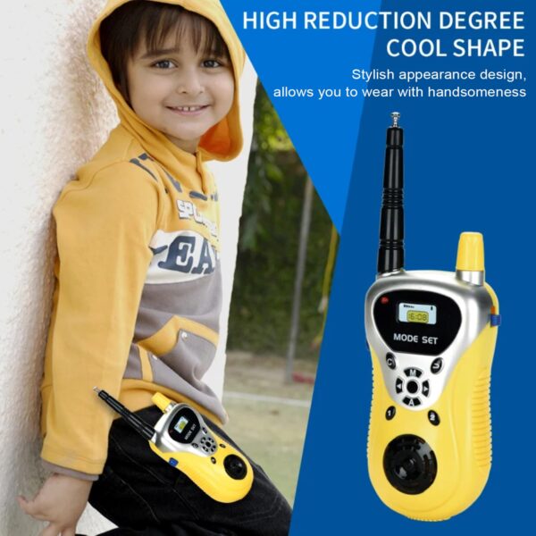 VGRASSP Walkie Talkie Toys for Kids 2 Way Radio Toy for 3-12 Year Old Boys Girls, Up to 20 Meter Outdoor Range Yellow - Image 7