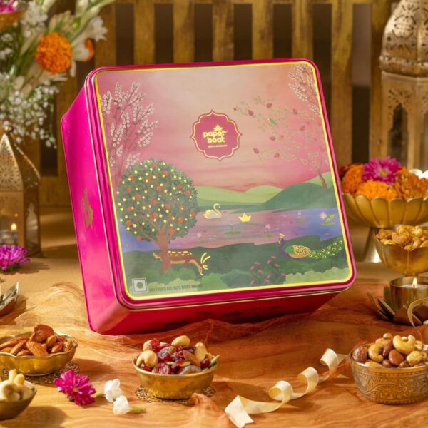 Paper Boat Diwali Dry Fruits Gift Box, 860g - Diwali Gift Hamper | Festive Dry Fruit Gift | Assorted Mixed Nuts, Dry Fruits & Trail Mix | Cashew, Almonds, Berries and Mixed Nuts - Image 2