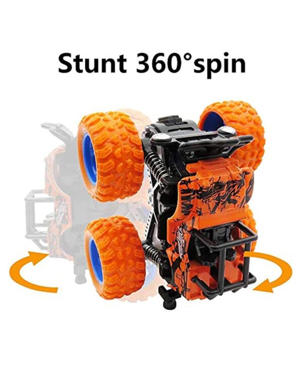 Toy Imagine 4x4 Mini Monster Friction Power Truck Pack of 2 Kids Age 3-8 | 360 Drift Stunt Car | Push & Go Forward | Off-Road Toy Car | Best Birthday Gift for Baby Boys & Girls. (Colour May Vary) - Image 4