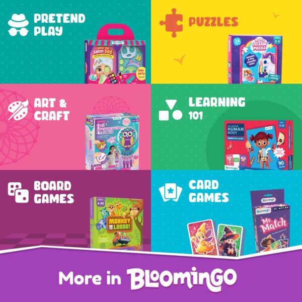 Bloomingo Art & Craft Kit - Kitty Sling Bag: Fun Mess Free Arts & Craft Kit for Kids; Design Your Own Cute DIY Craft Bag; Birthday Gift for Girls and Boys of Ages 4, 5, 6, 7, 8, 9, 10, 11, 12 - Image 8