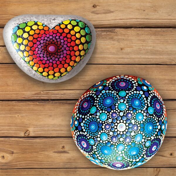TOYKRAFTT Stone Rock Painted Dot Mandalas Painting Kit for Kids| Mandala Art Kit for Kids Gift for Boys Girls Age 8 to 12 Years Old Multicolor - Image 7